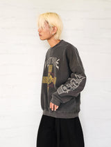 VENTIQUE ピグメントホーリースウェットシャツ 2colors