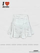 white bow A-line mini skirt