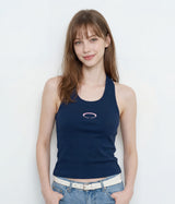 HORIZON RING HALTER NECK [NAVY]
