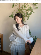 ベーシックVネックルーズニット + タイセット (5color)