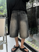 Brown Tint Bermuda Denim Shorts