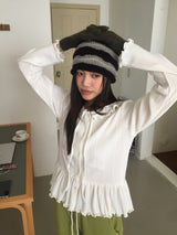 Mohave Frill Knit Cardigan (2 Colors)