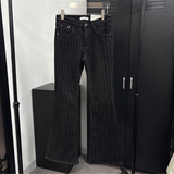 Stripe boots cut pants