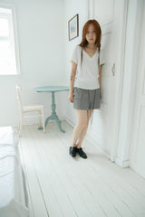 deep v-neck regular half top(3colors)