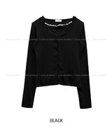 [Sleeveless + Cardigan Set] モリン レースレイヤードカーディガン