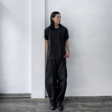 ワッフル ヘンリー リラックスド Tシャツ