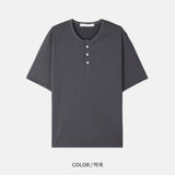 LMN Summer Air Cool Henley Neck Short-Sleeved T-Shirt (5 colors)