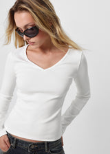 [B-BASIC] Tension Standard V-Neck Long Sleeve T-Shirt (3 SIZE)