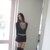 retro stud shorts