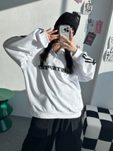ラグランスリーストライプカラースウェットシャツ🖤🩶🤍 - 3 カラーズ