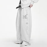 シンプルワンタックストリングパンツ_WHITE MELANGE