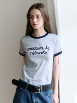 メゾン ド ロラ リンガー Tシャツ GY+NV