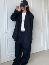 PAPERMOON PIN STRIPE PLEATE TROUSER