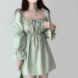 Pony shirring dress