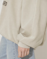 SNOW LEOPARD PRINT SWEATSHIRT [brushed] [BEIGE]