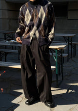 [Unisex] Argyle brush mohair cardigan(3color)