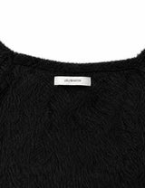 SOFT SHIRRING T-SHIRT(BLACK)