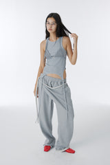 CUBIC SWEAT BIKINI TOP (GRAY)