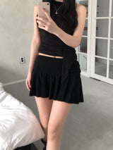 Dice Flared Mini Skirt (2 colors)