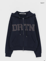 [MADE] Wiggy Applique Loose Fit Hooded Zip-up