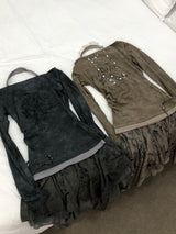 ヴィンテージウォッシングホルターネックTシャツ