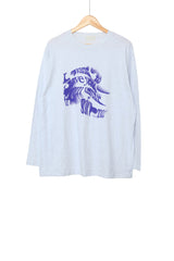 ウェーブレタリング長袖Tシャツ