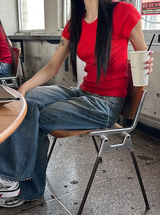 [Unisex] ビンテージダメージデニムパンツ