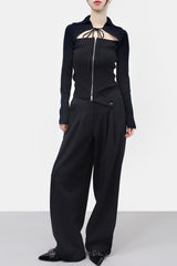 Meran Wool Two Way Knit Cardigan