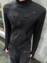ZED DIAGONAL HIGH-NECK SLIM ZIP-UP