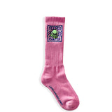 Neon Alien Crew Socks Pink