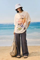 ウォーターカラーグラフィティメッシュTシャツ