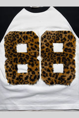 LEOPARD "88" RAGLAN TEE(BLACK)
