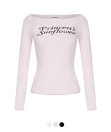 プリンセスサンフラワーレタリングTシャツ