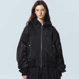 SHRRING WIND BLOUSON JUMPER_BLACK