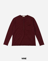 Pochi Slub Henely Neck Long Sleeve T