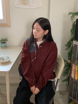 [unisex] Baldeto Brushed Color Matching Fleece Sweatshirt