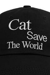 Cat Save The World ボールキャップ (Black)