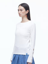 Slit Button T-shirts(WH)