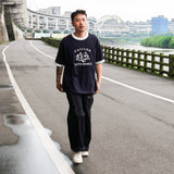 ディストレストバンブーコットンプリントTシャツ
