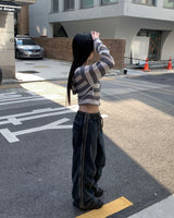 Track denim pants