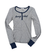 HENLEY NECK WAFFLE LONG SLEEVE (FLOWER) F26QB046