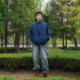 Fray patch denim Pants / Light blue