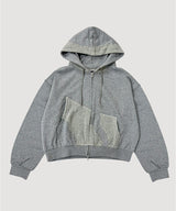 KNIT LAYERED HOODIE
