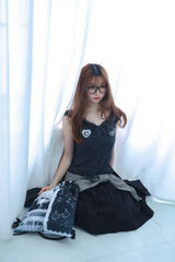 LMpatch frillblouse(black)