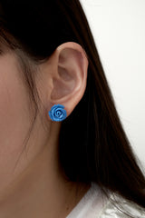 rose formica earring - blue
