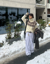 No.1024 dia wool20 ニットジップアップ (3色)