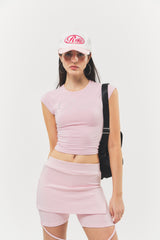 ロゴ キュービック クロップトップ Barbie Pink