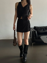 Stripe strap pants