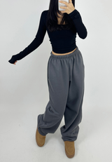(FLEECE VER./SUPER DEAL👍🏻) 6 COLORS THICK EFFORTLESS CHIC FLEECE FLEECE-LINED TRAINING PANTS