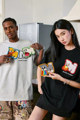 ムードドッグトゥースブラッシュパッチTシャツ